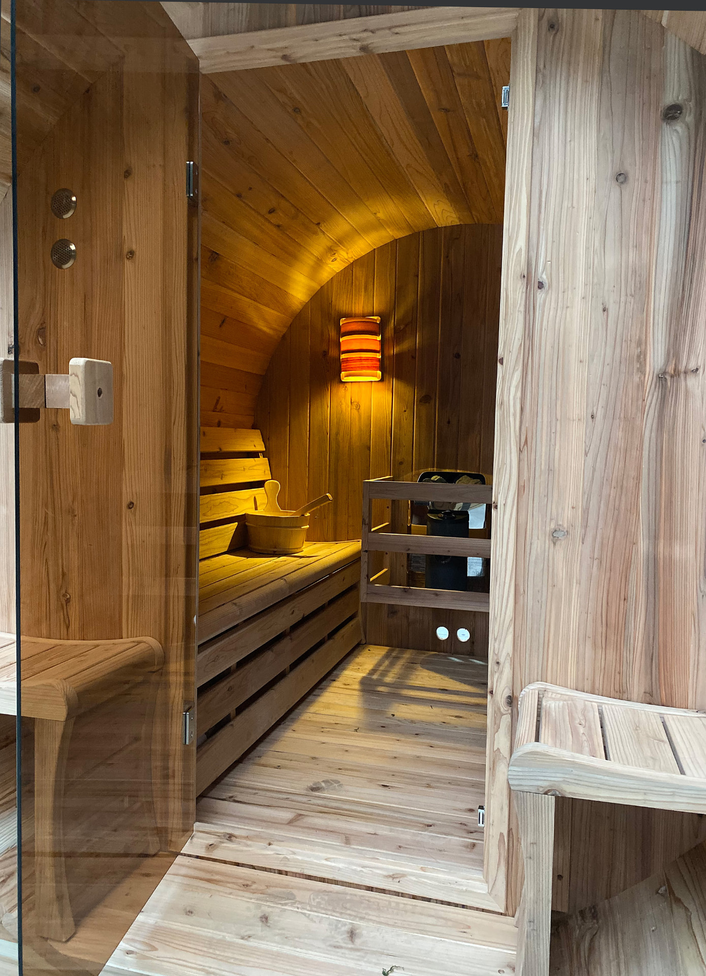 Intérieur du sauna Tonneau