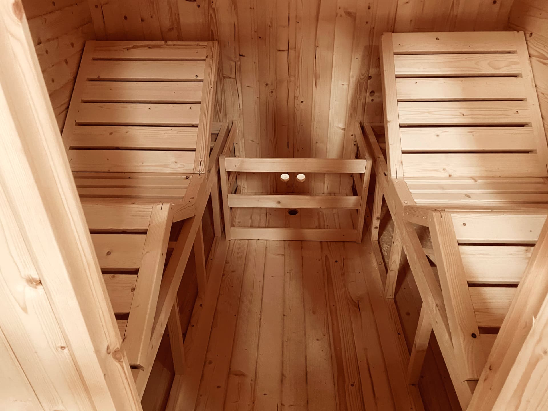 Intérieur du sauna Kub