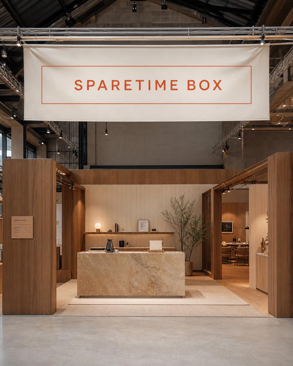 Banderole aux couleurs Sparetime Box · visuel 1