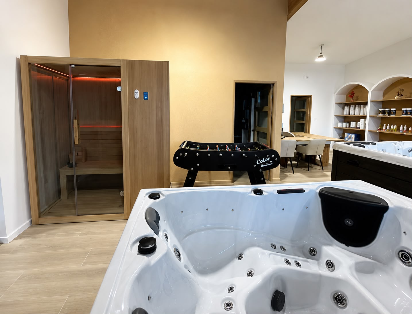 La pièce des saunas