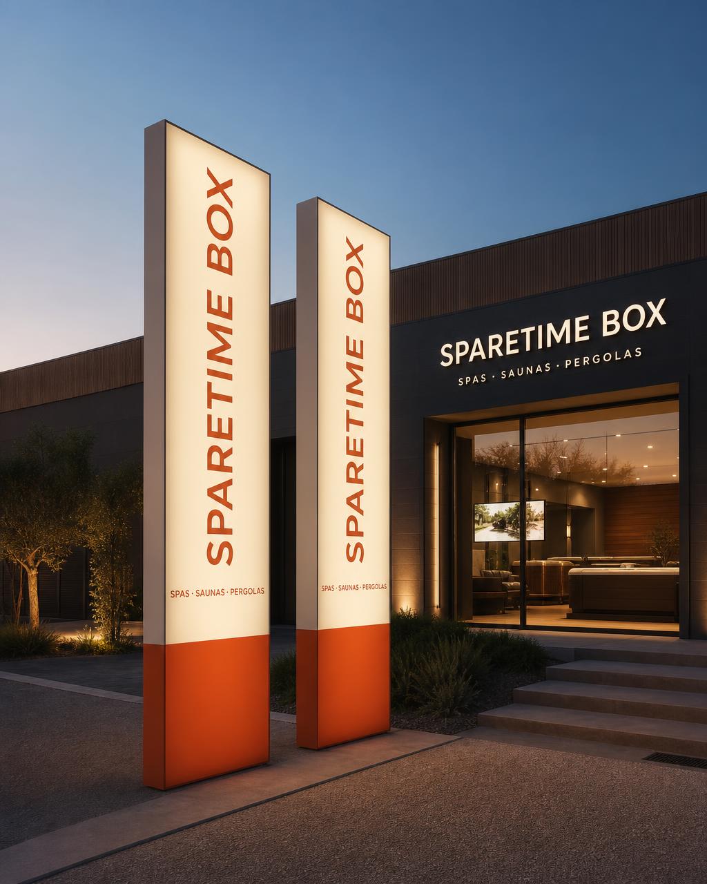 Totem aux couleurs Sparetime Box · visuel 2