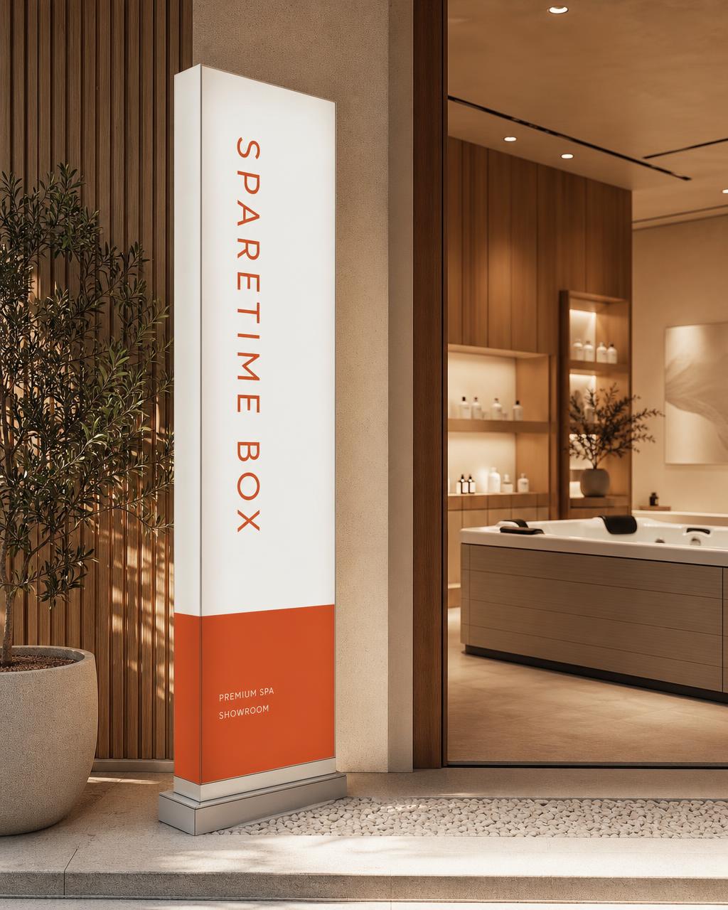 Totem aux couleurs Sparetime Box · visuel 1
