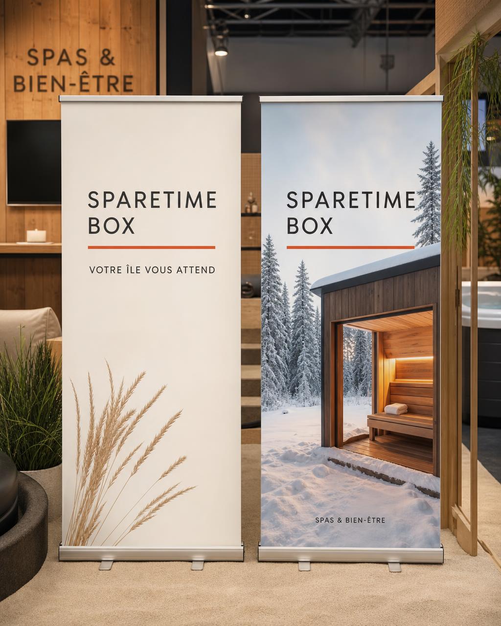 Kakémono (Roll-up) aux couleurs Sparetime Box · visuel 2